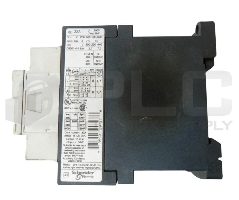 TELEMECANIQUE LC1D18BD CONTACTOR 32A 600VAC