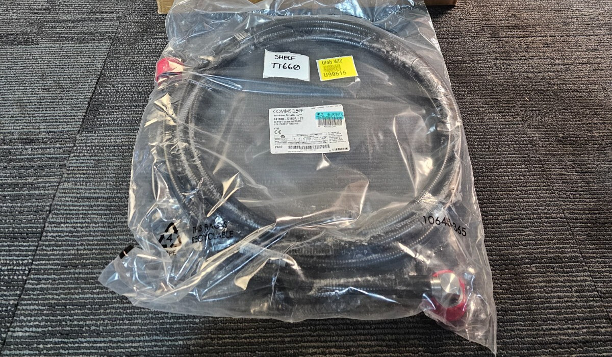 Commscope Sureflex Cable Assembly 20FT FSJ4 TMB Black F4TMB-DMDR-20