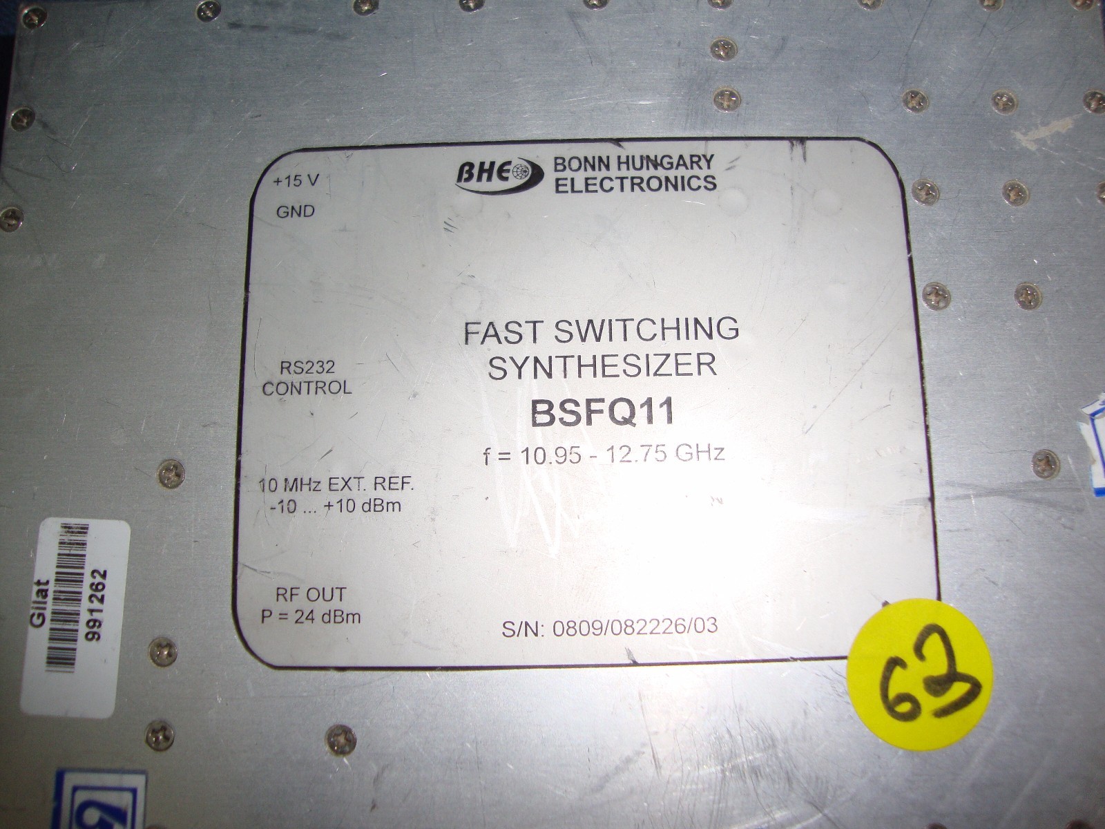 BHE Bonn Hungary Electronics FAST SWITCHING SYNTHESIZER BSFQ11 10.95-12.75 GHZ