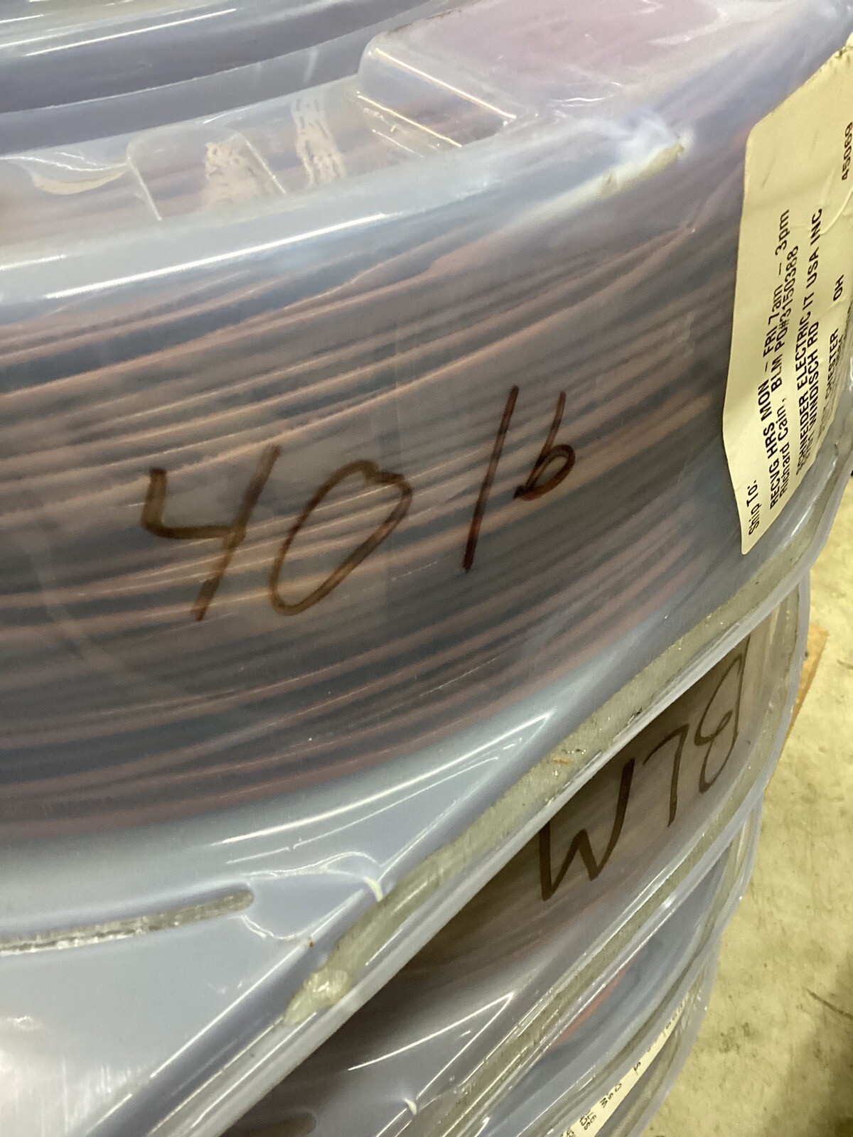 40lb.. Of Southwire THHN #12 Solid Copper Brown Wire (2000ft 52lb.).