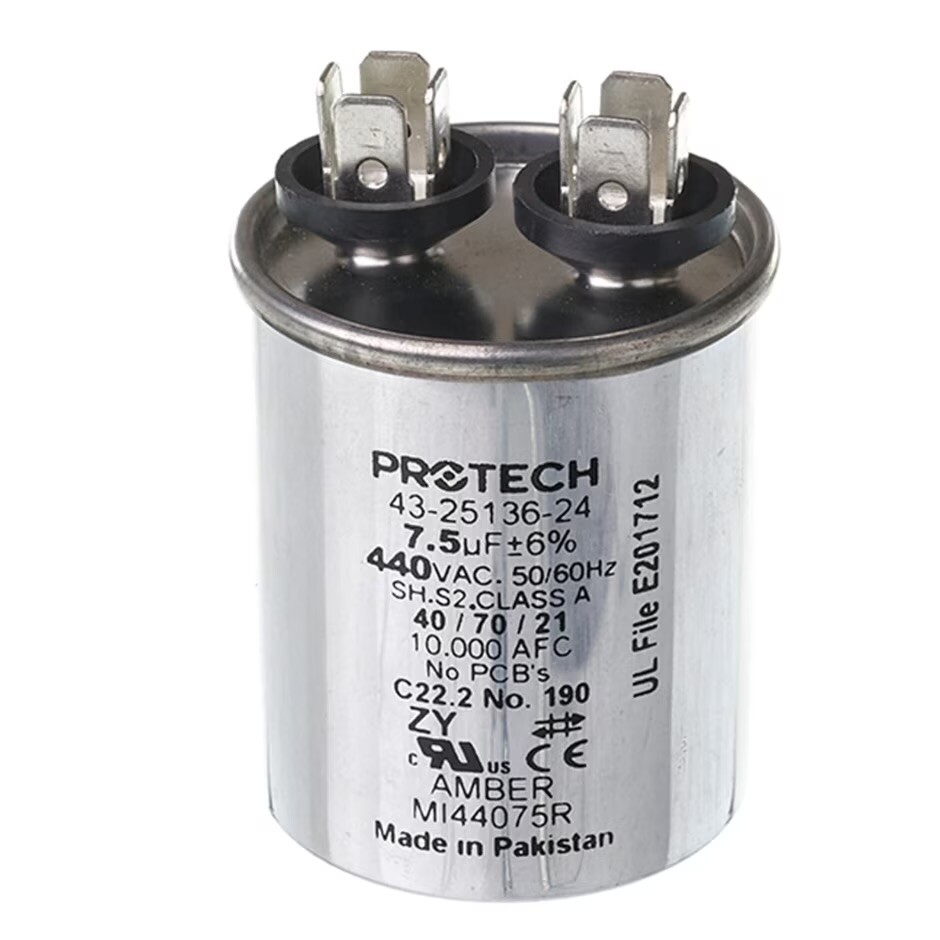 43-25136-24 Single Round Capacitor 7.5uf 440V NEW