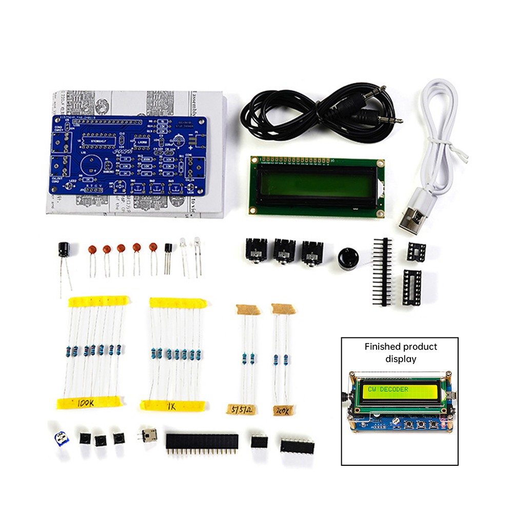 DIY CW Trainer Morse Code Decoder Keyer Interpreter DIY Electronic Component Kit