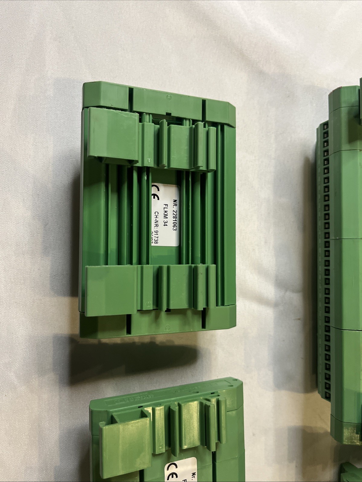 Lot of 5 DIN Rail Ribbon Cable Breakout Boards Terminal I/O Interface Modules