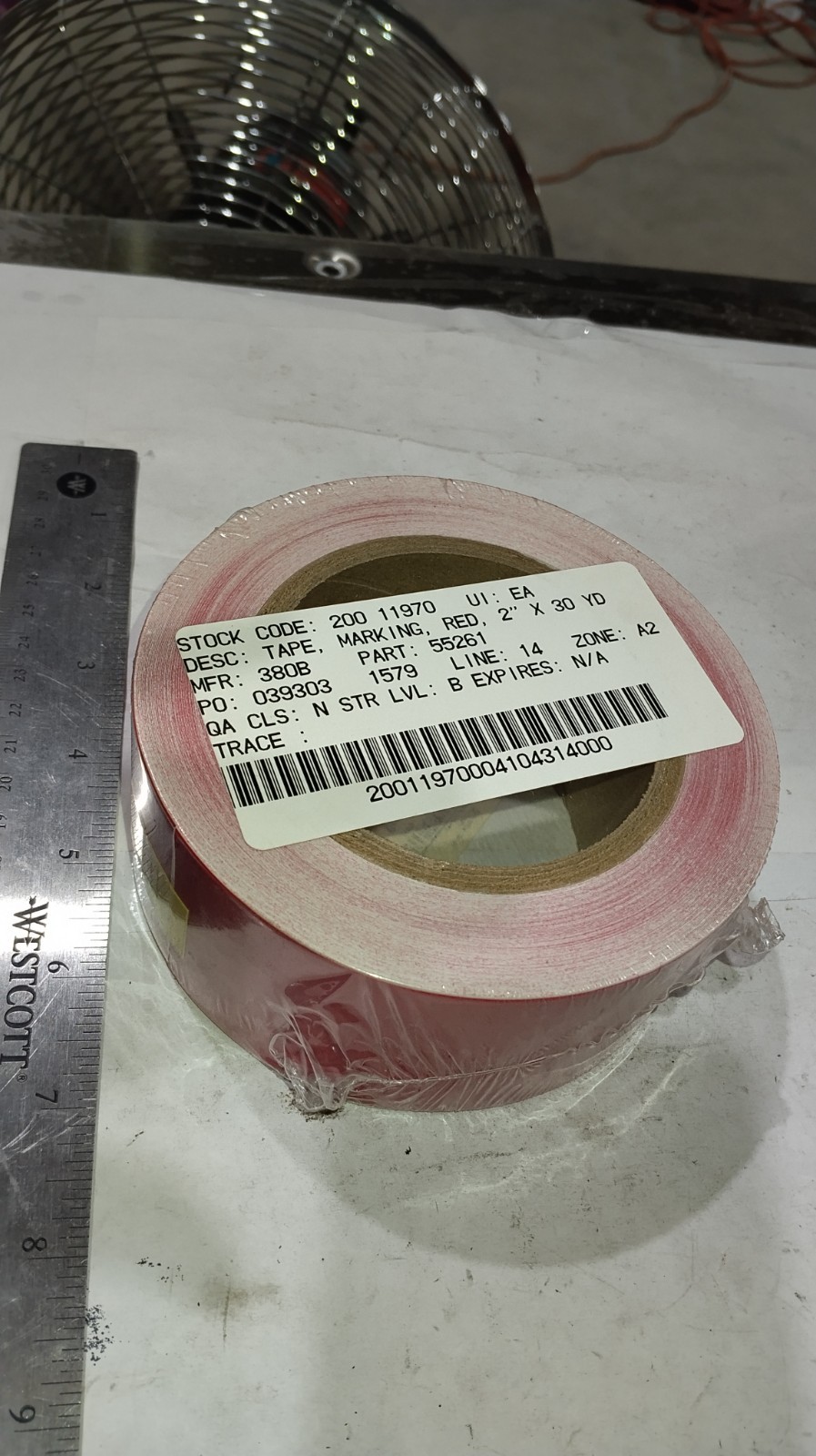 BRADY PIPE BANDING TAPE 55261 Y64359 RED 2″X30 YD