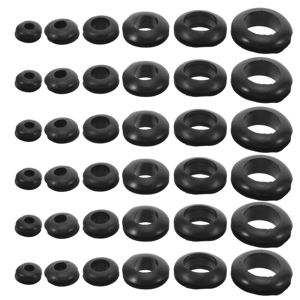 260 Pcs Black Rubber Wire Grommets Assortment Electrical Wiring Kit