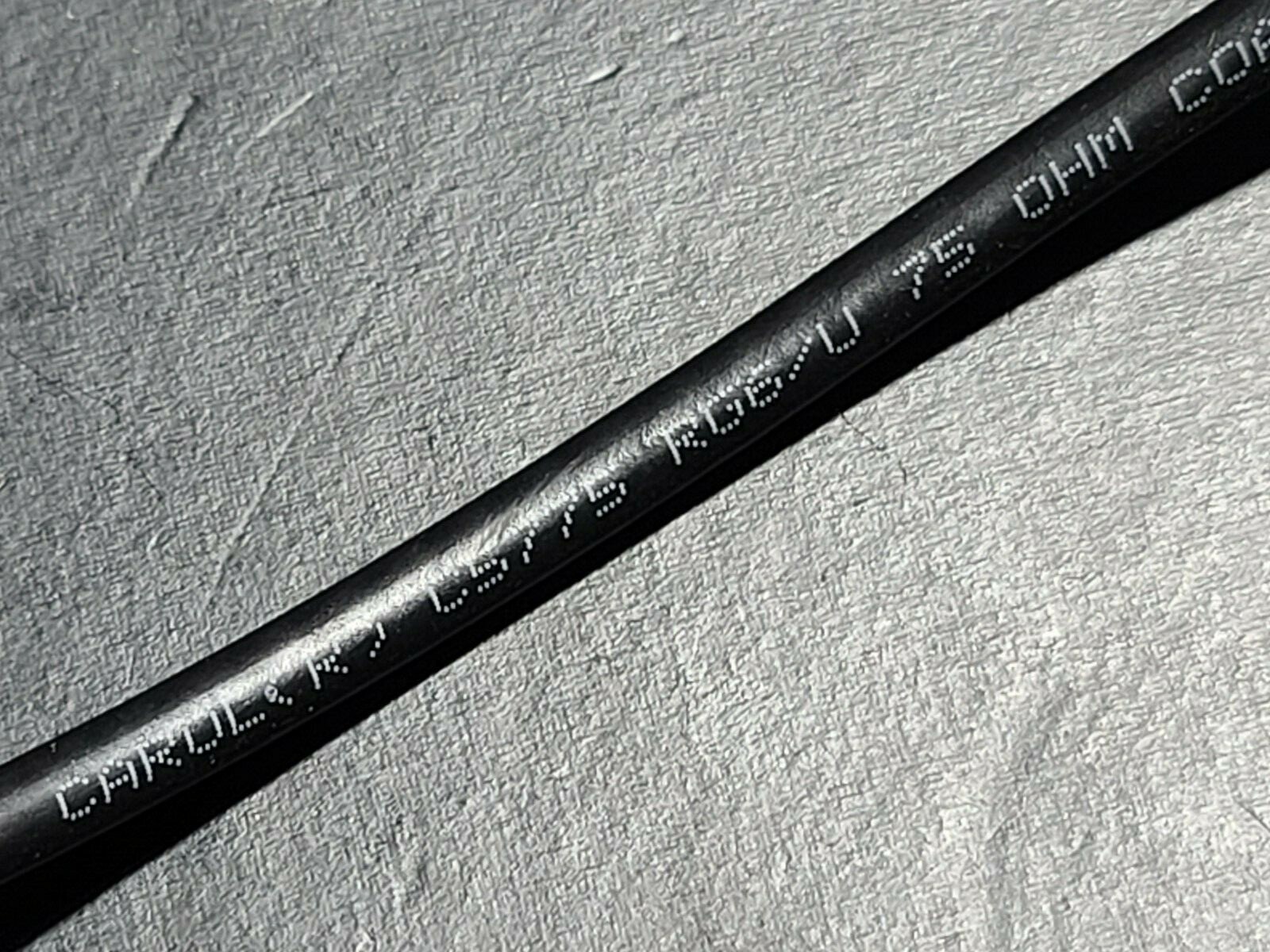Carol C5775 RG-6/U BCCS Coaxial Video Cable 75Ohm 3GHz RG6 CM/CL2 Black /100ft