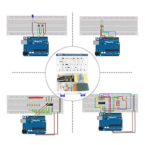Electronics Component Fun Kit W/E-Book, Upgraded Electronic Starter Kit with Bre