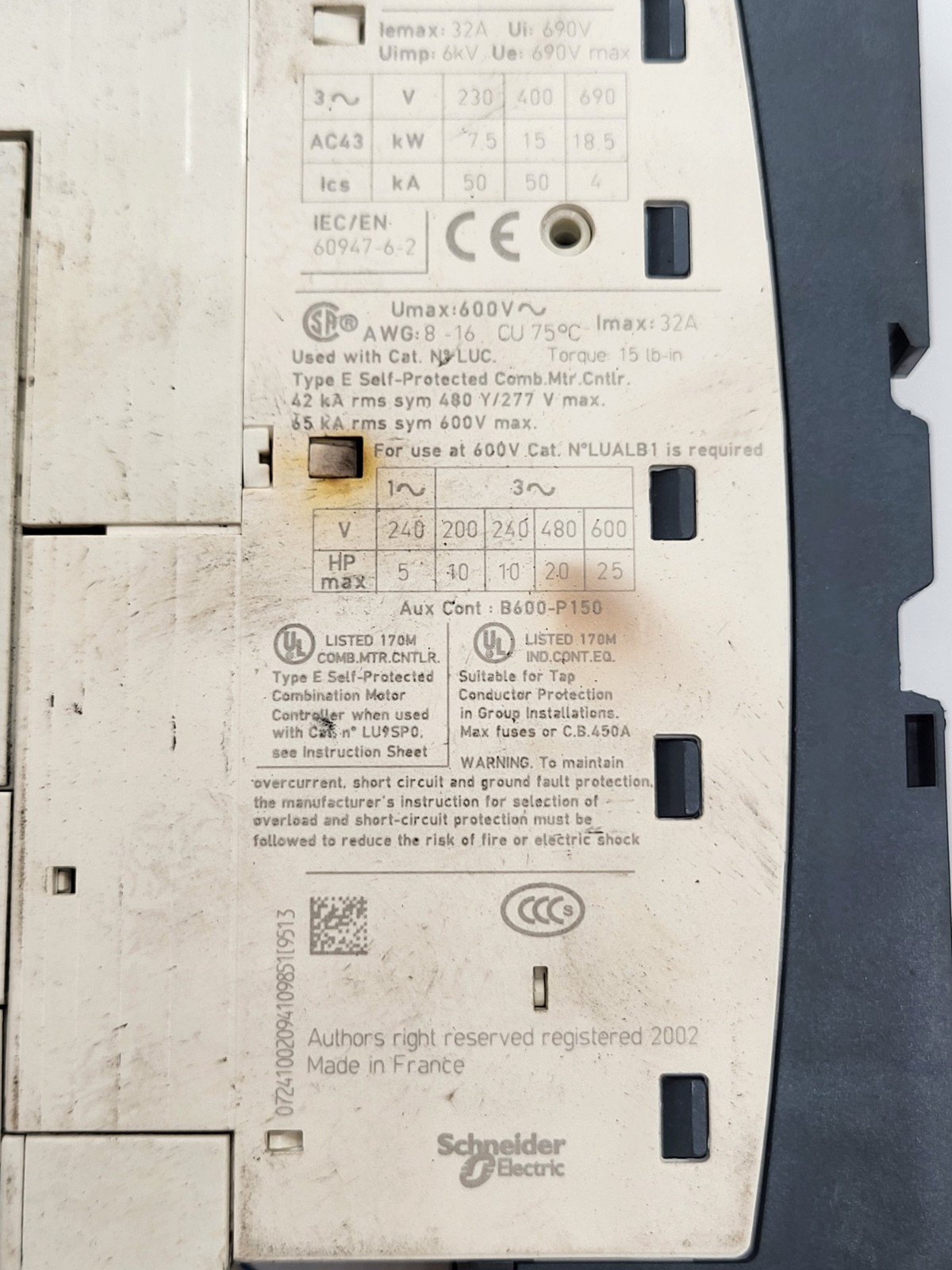 Schneider Electric – TeSys LUCB18BL Control Unit Control Unit LUB32 24V #15