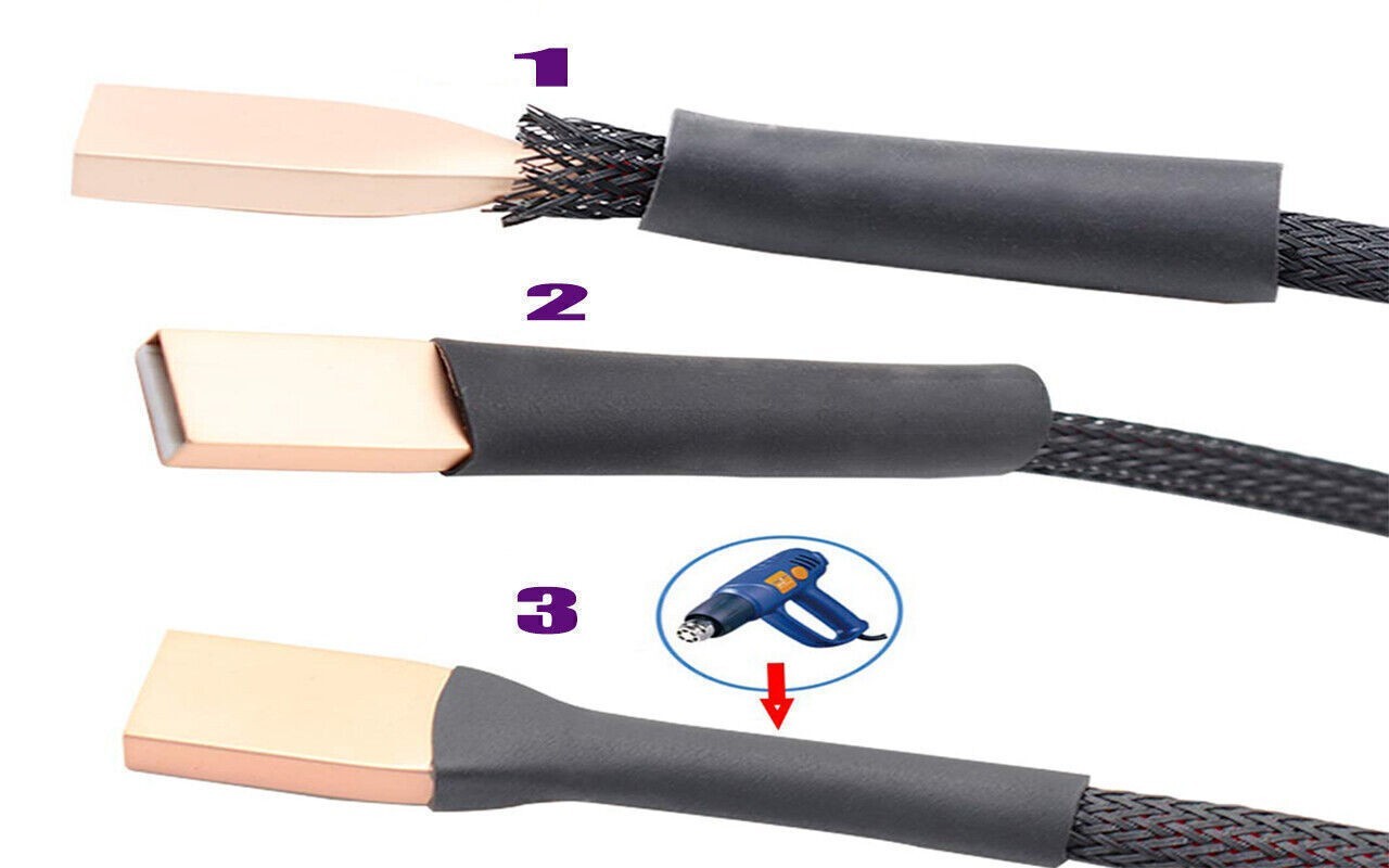 5/10ft Black & Red Marine 3:1 Ratio Dual Wall Heat Shrink Tubing Industrial Kits