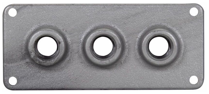 Crouse-Hinds RSP333, 1″, Iron Alloy, Junction Box Conduit Hub Plate, 1Pc