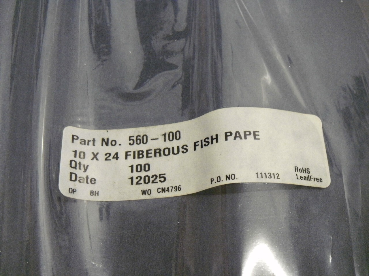 GC ELECTRONICS 560 ELECTRICAL INSULATION 10″ x 24″ FIBROID FISH PAPER 240 SQ IN
