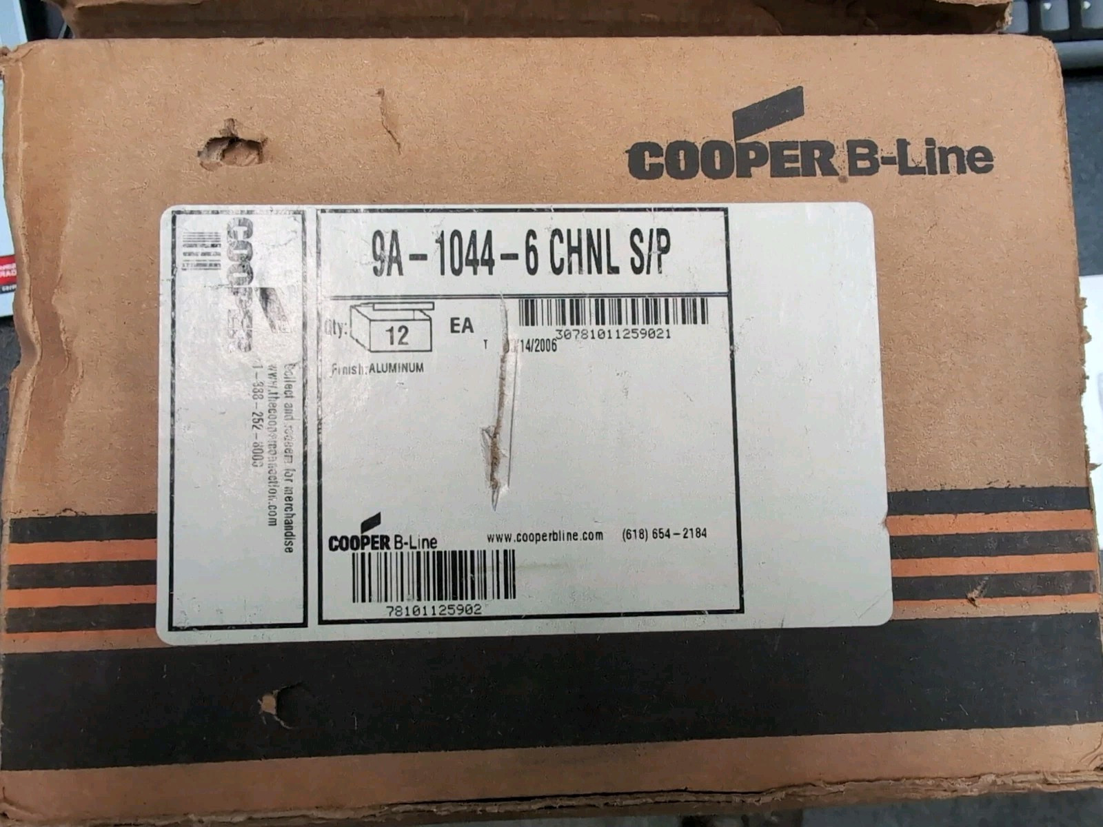 Cooper B-Line Cable Tray Couplers 9A-1044-6 CHNL S/P (Box Of 12)