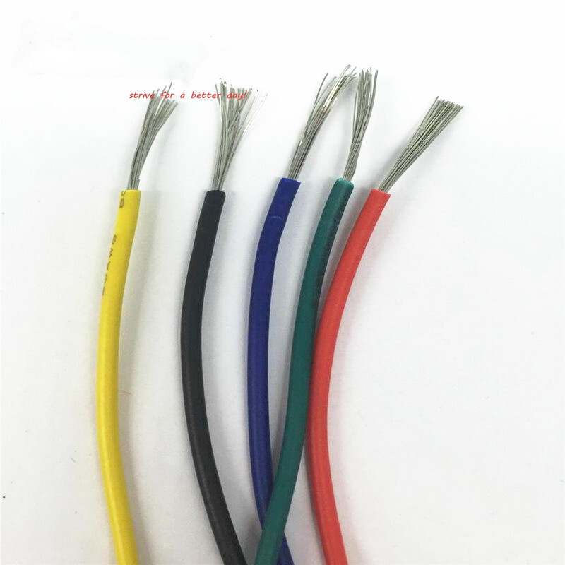 New Electrical Wire Cable Flexible Silicone Copper Line DIY 18/20/22/24/26/28awg