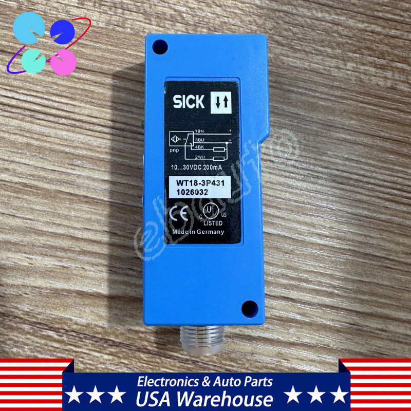 Photoelectric Sensor 10-30VDC PNP 4Pins For SICK WT18-3P431 1026032 US Stock