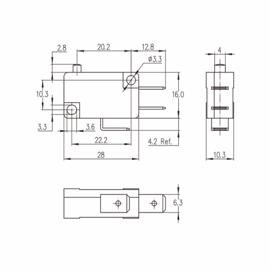 JIABEN MSF-1216 10A 250VAC 16A 125VAC MSF-1230 30A 42VDC Small Microswitch 3Pins