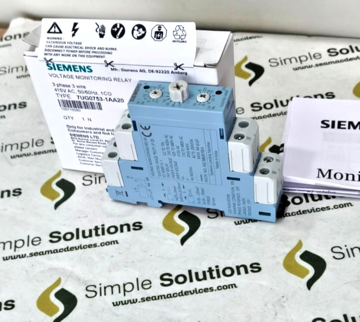 2PCS LOT- Siemens 7UG0753-1AA20 Voltage Monitoring Relays- New