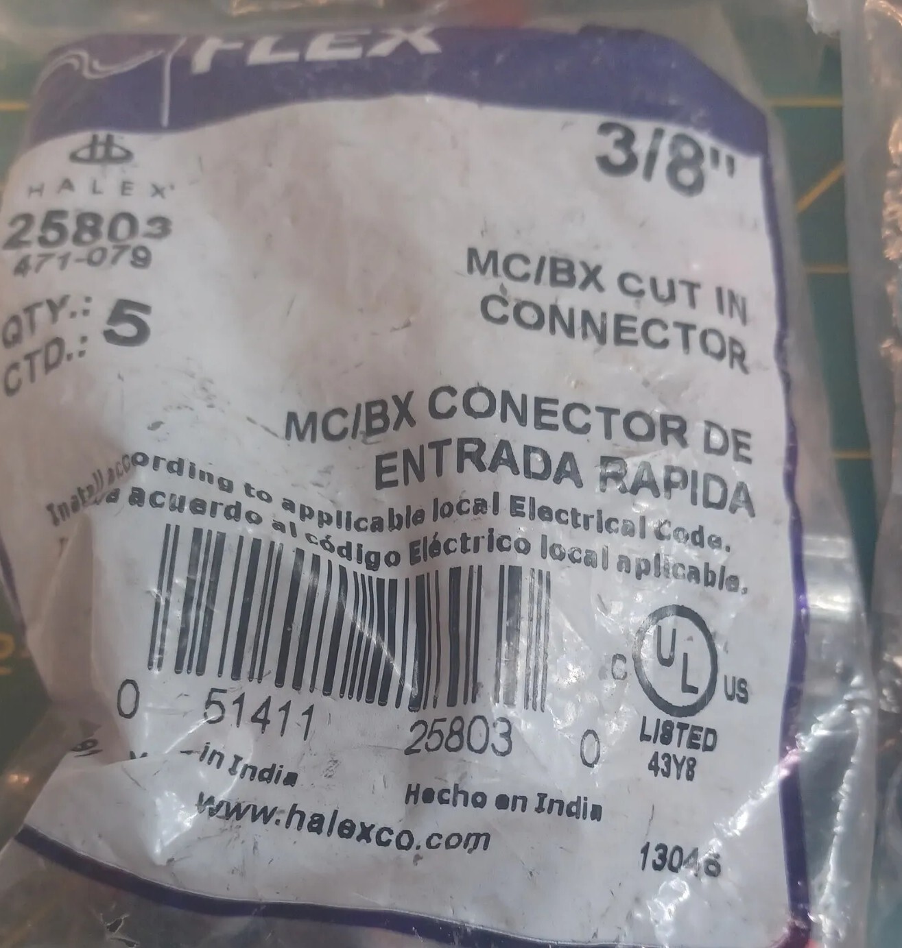 20 Pack 3/8″ CutIn Connector -25803 4 New Sealed bags