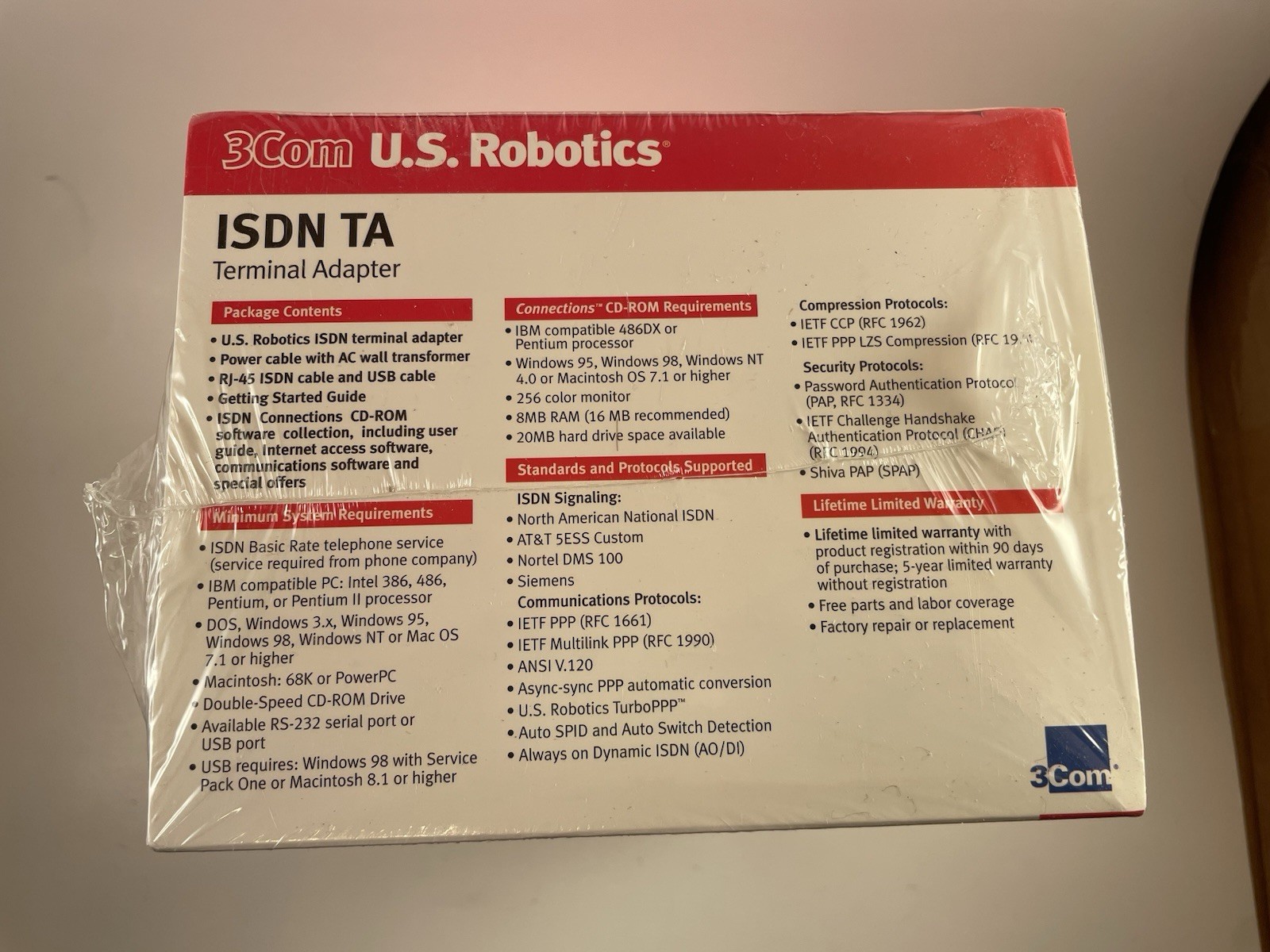 3COM US ROBOTICS ISDN TA Terminal Adapter USB Sealed New Old Stock