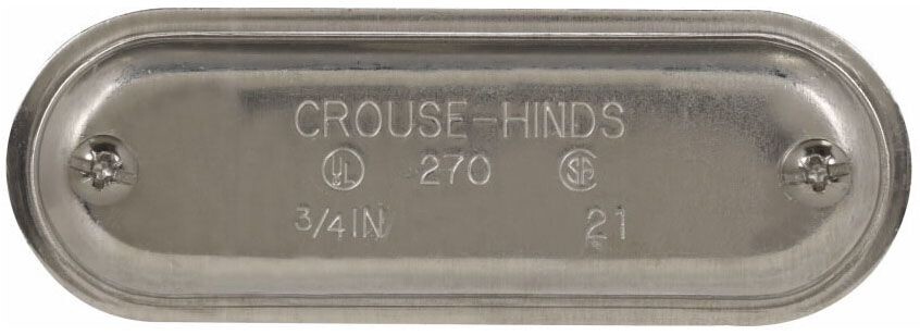 Crouse-Hinds 270G-SA, 3/4″, Aluminum, Form 7 Conduit Body Cover with Gasket, 1pc