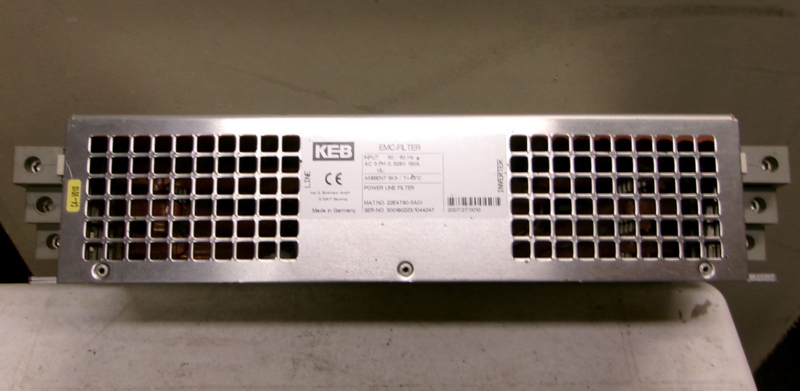KEB 22E4T60-3A01 EMC Line Filter 3-Phase 130A 528V