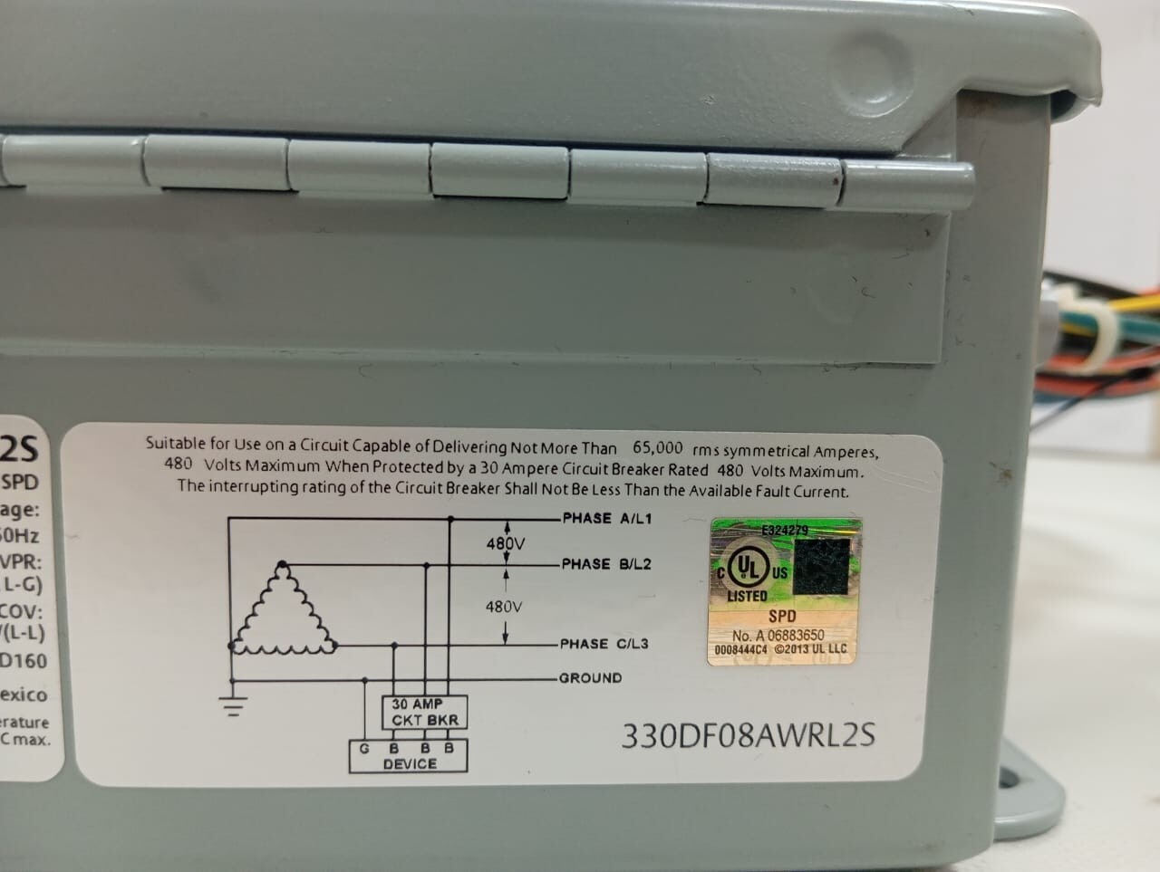 Emerson / 330 Surge Protective Device / 300 Series / 330DF08AWRL2S / IM480D160