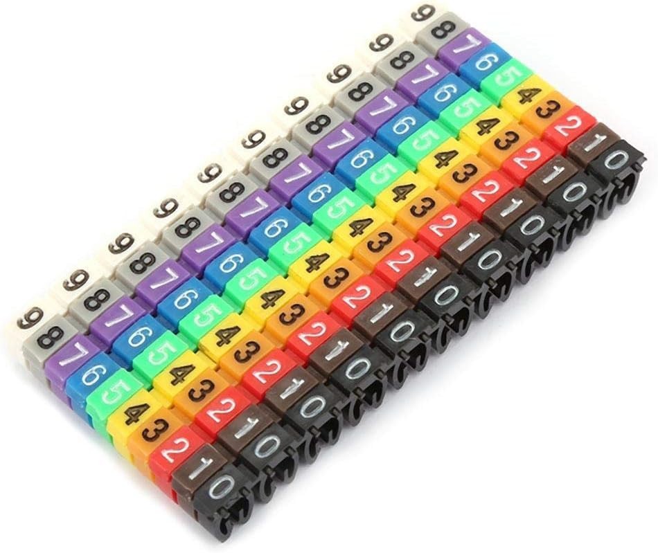 Easy-To-Use 100PCS Multicolor Cable Markers for Reliable Wire Identification