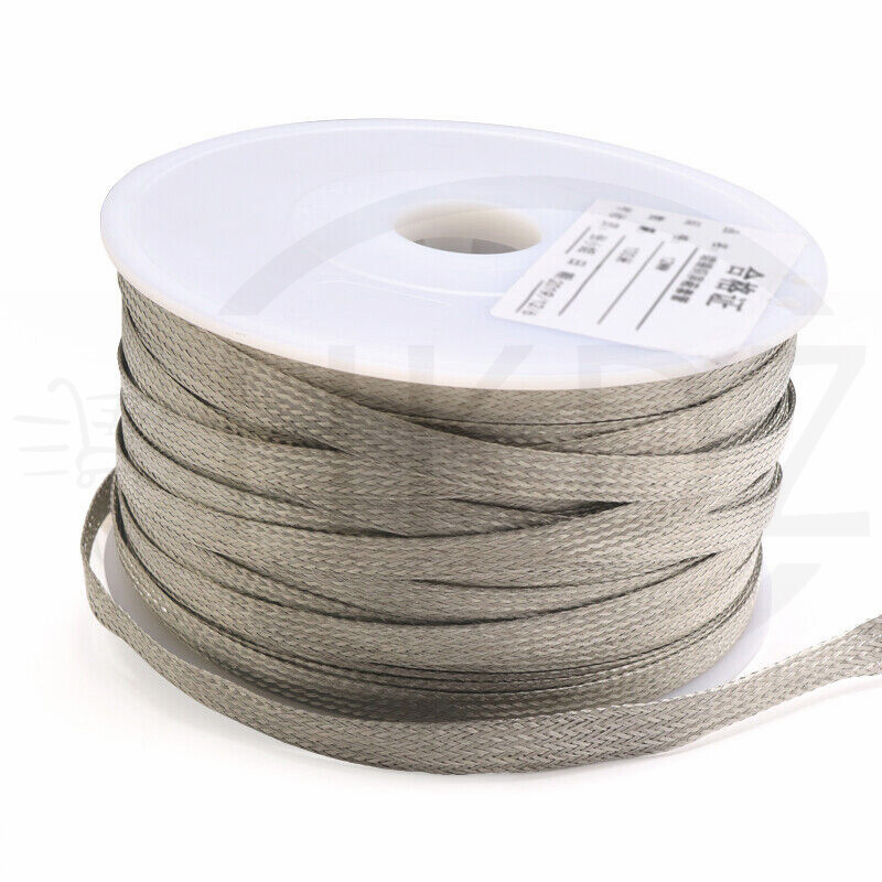 Flat Shield Braided Ground Strap Grounding Tinned Copper Braid Width 4mm – 70mm