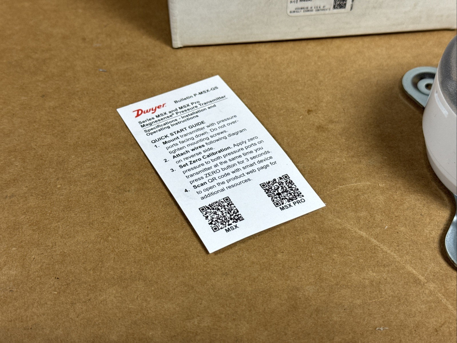 DWYER 101936-01 MSX-W12-IN Differential Pressure Transmitter 0-5” WC FAST SHIP