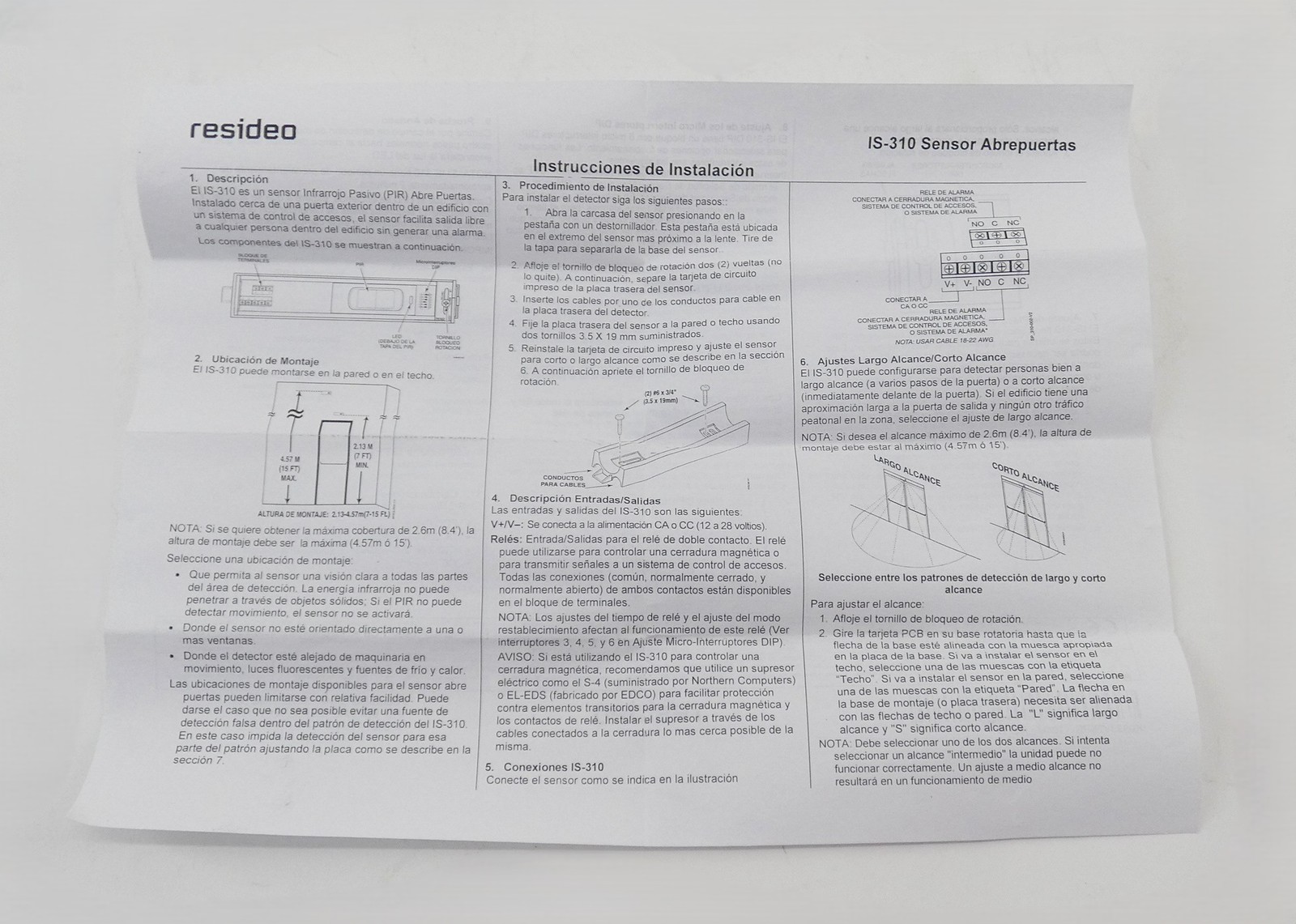 Resideo IS310WH Request-to-Exit Passive Infrared Sensor – NEW Surplus!