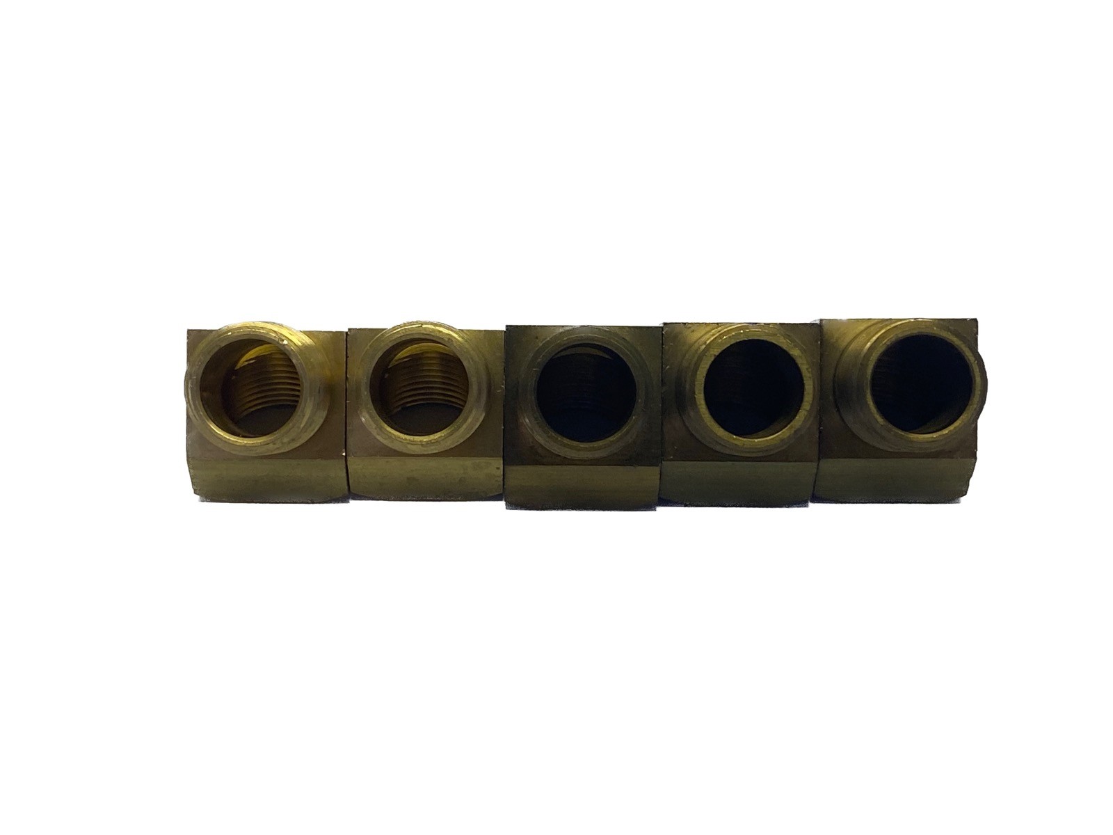 (5) NOS Parker 3/4” MNPT x 3/4” FNPT 45° Brass Street Elbow 2214P-12-12
