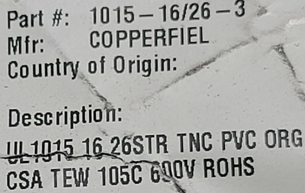 Southwire/Copperfield #16awg Tinned Copper Boat Cable Hook-Up Wire Orange /100ft