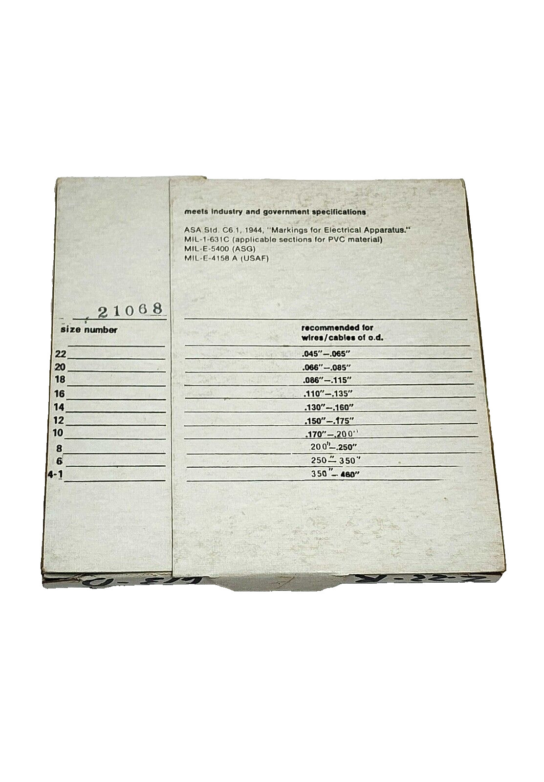 (500x) Wieland Size 22, Number 3 Slip On Wire Marker, .045″ to .065″ OD Z Type