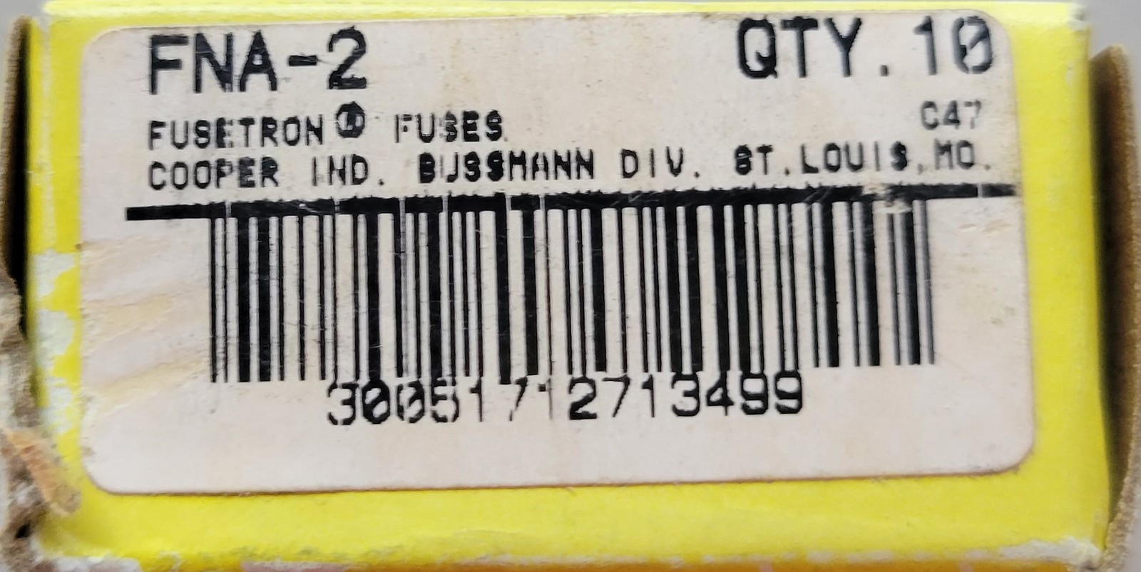 Cooper Bussmann FNA-2 Dual Element 2 Amp 125VAC Time Delay Fuse – Lot of 10