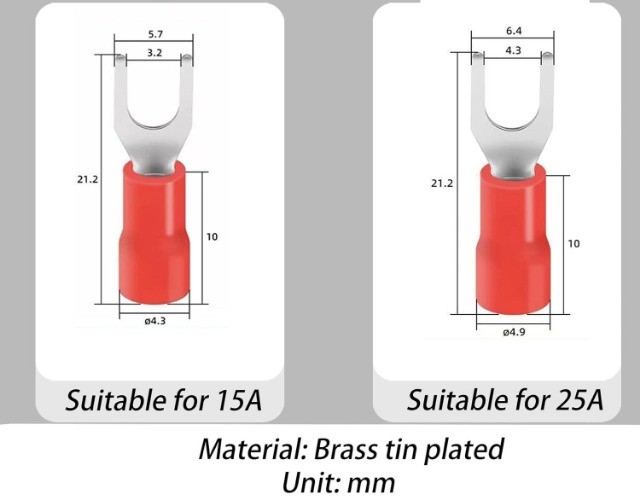 2Pcs Screw Terminal Strip Blocks 4 Positions Dual Row 600V 15A Cover