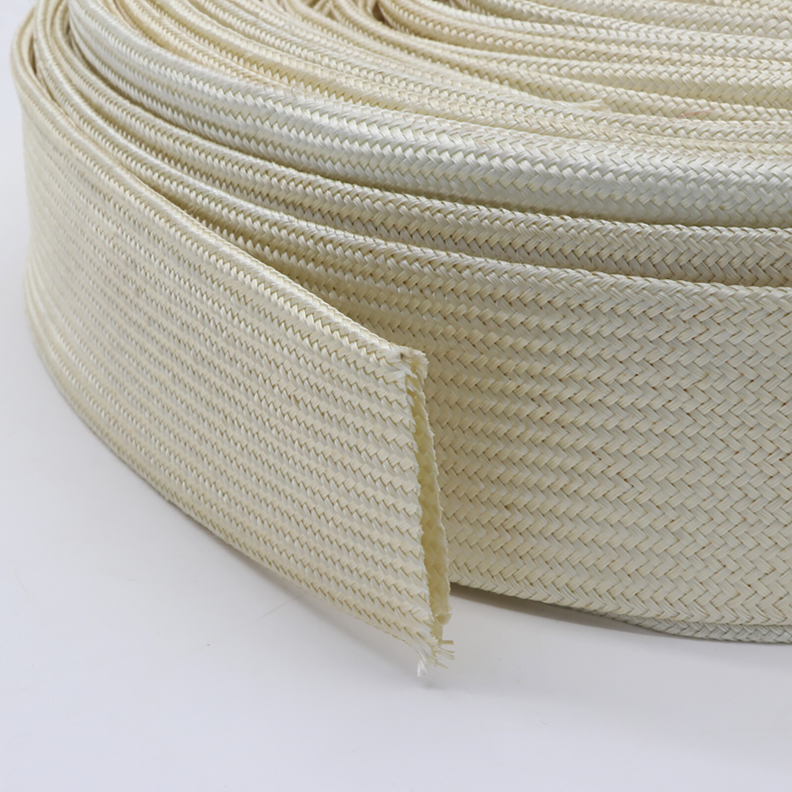 White/Black 600°C HIGH TEMP Fiberglass Sleeving Wire Cable Insulation Tube