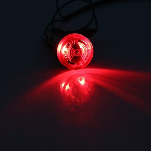 Red Indicator Light Buzzer AC DC 110V 22mm Panel Mount Flas Voltage: 110 Volts