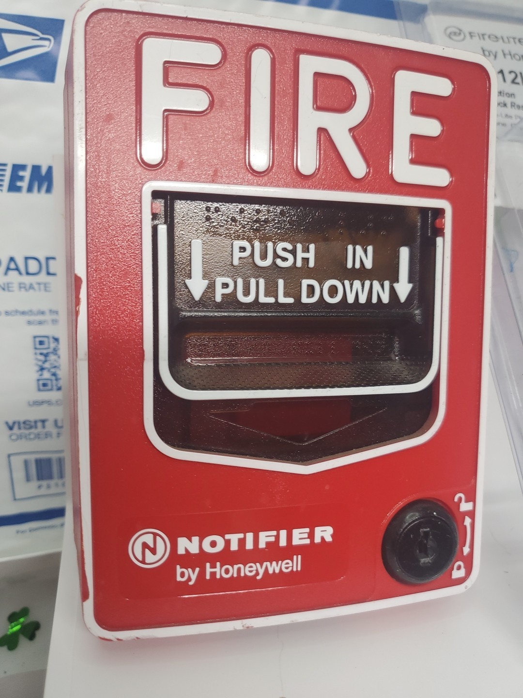 Honeywell Gamewell Red Dual Action Fire Alarm Pull Station NO KEY