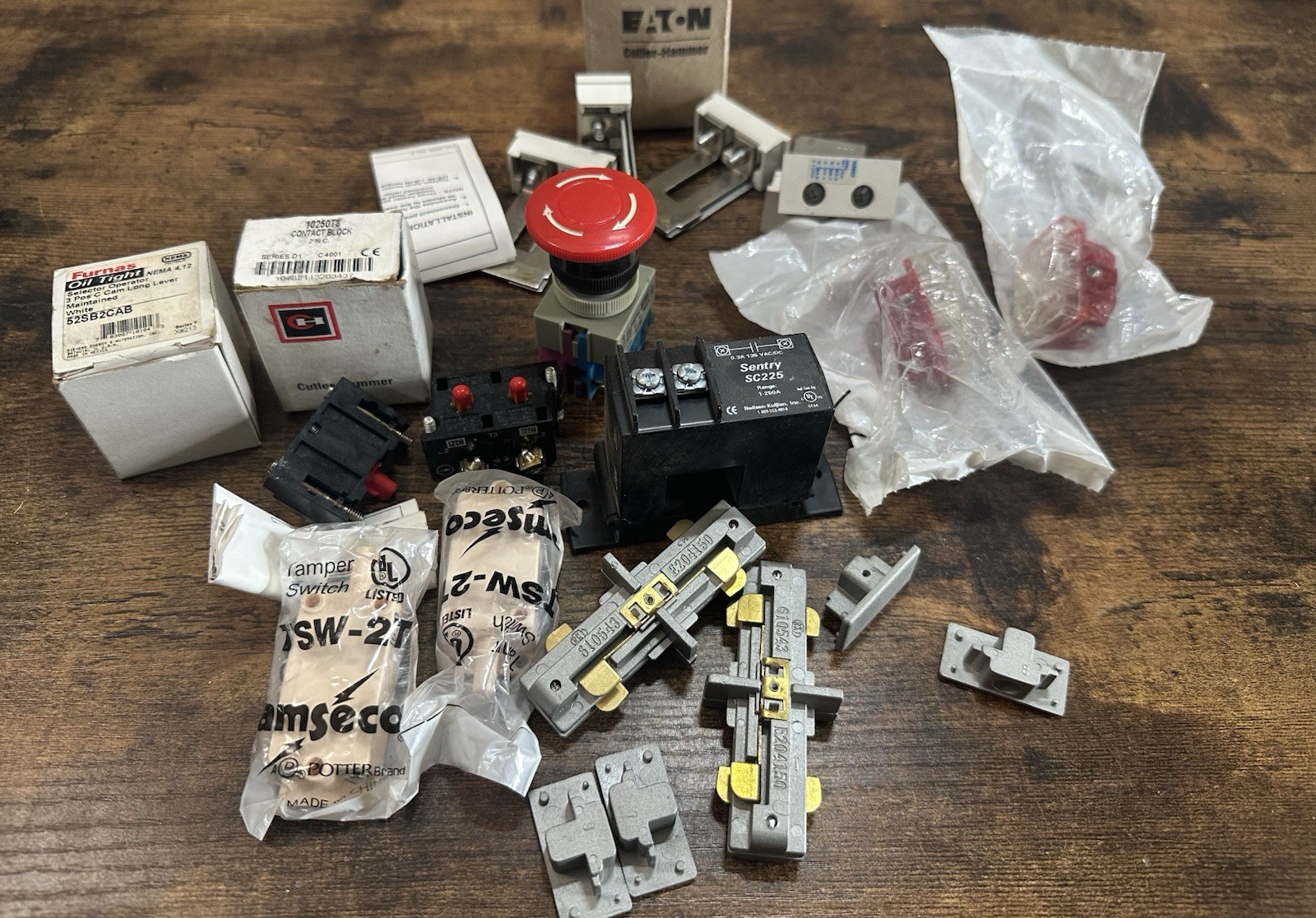 Assorted Industrial Control Components Lot Heater Packs Contact Blocks Switches