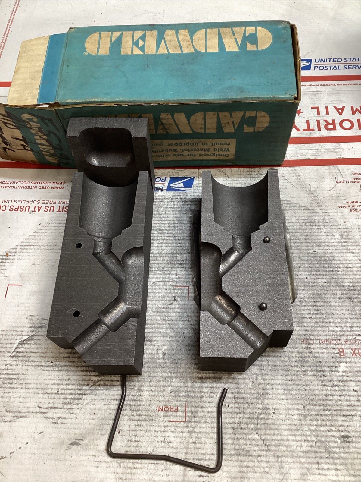 ERICO CADWELD IP-F VSC-2Q MOLD 4/0 CONC RUN & TAP STL #115 CART ED4U 3295