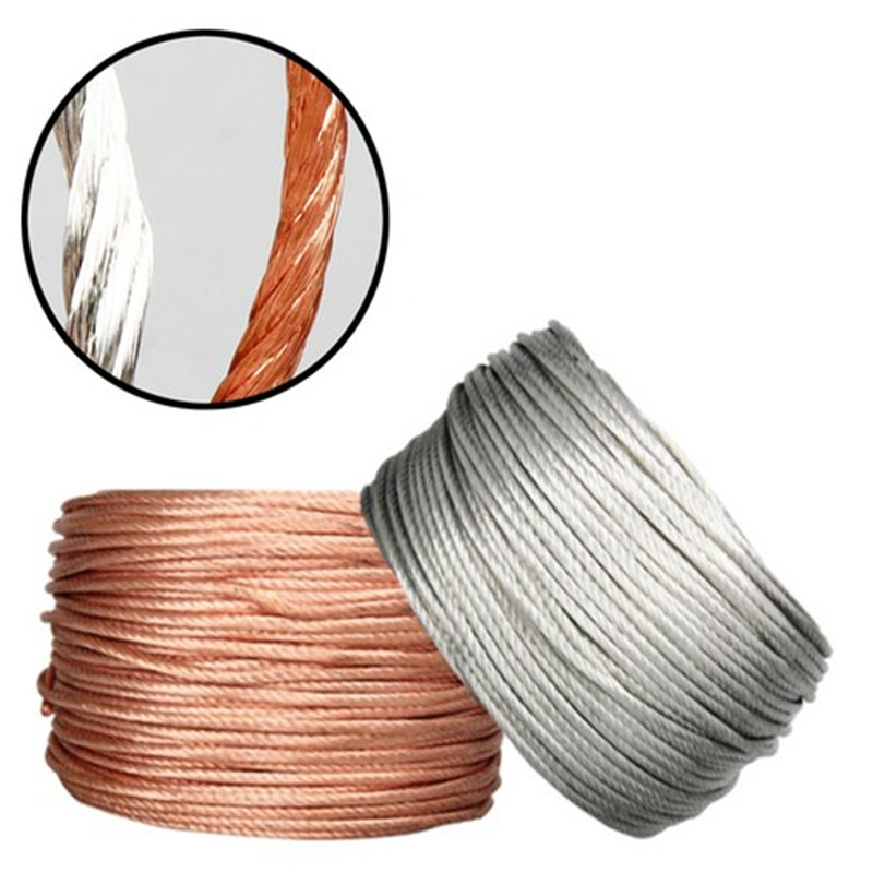 2.5mm²-120mm² Copper/Tinned Round Braid Cable Bare Copper Braid Wire Ground Lead