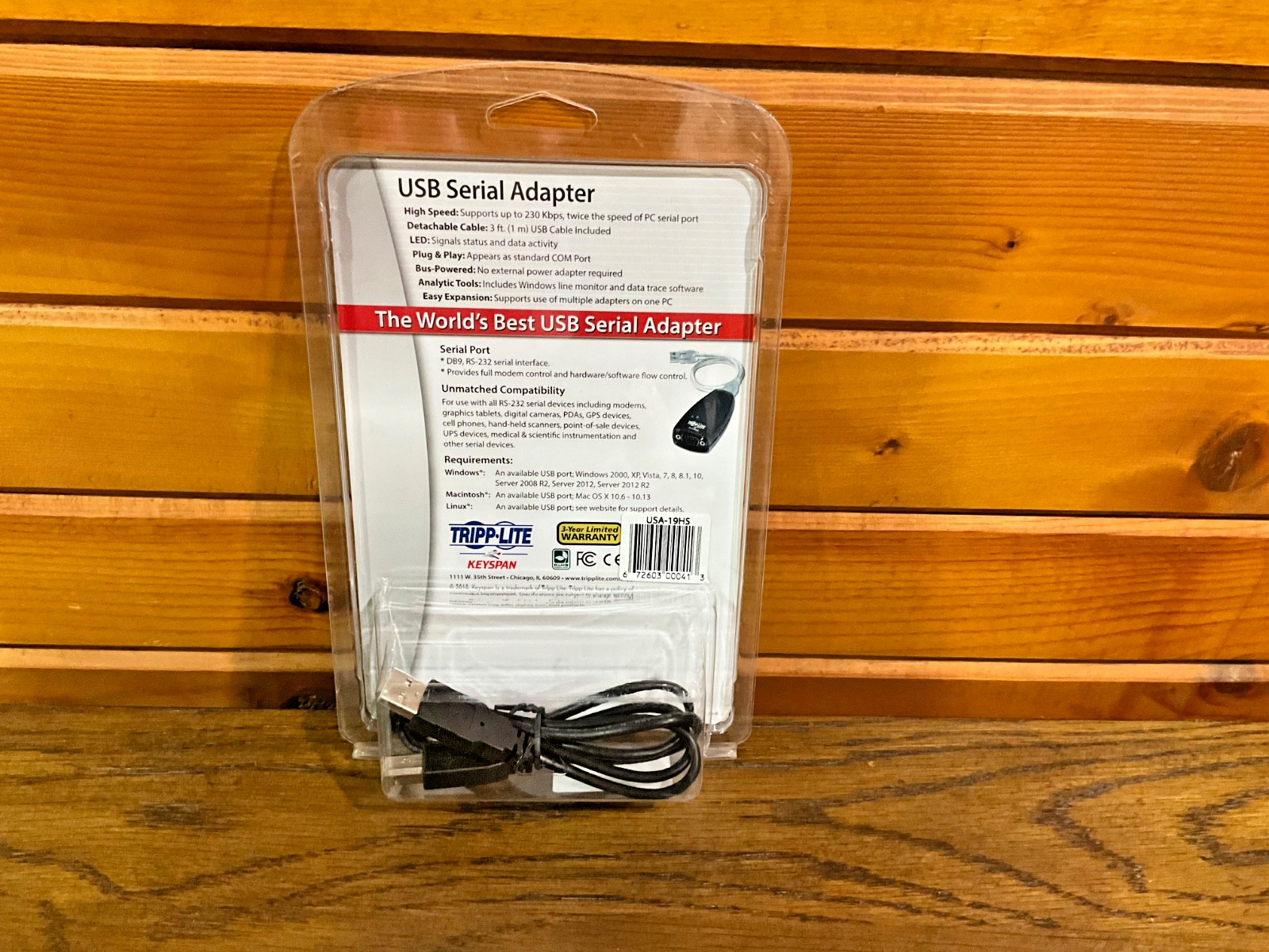 Tripp-Lite USB Serial Adapter USA-19HS