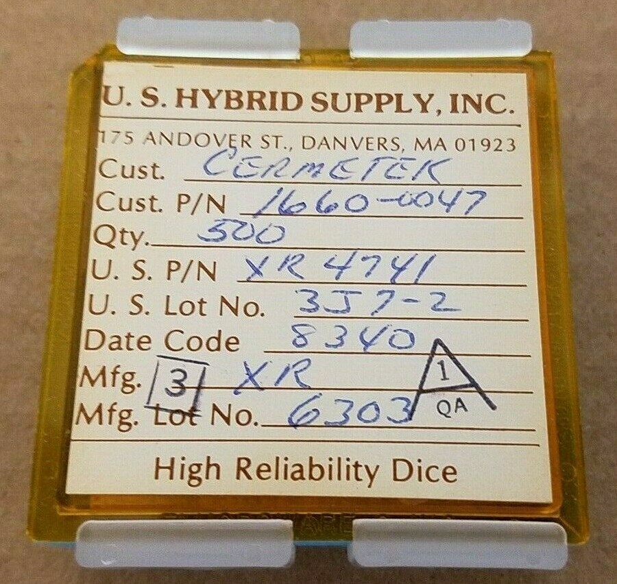 500pcs Die EXAR XR4741 HP Agilent Keysight 1660-0047 Quad Operational Amplifier