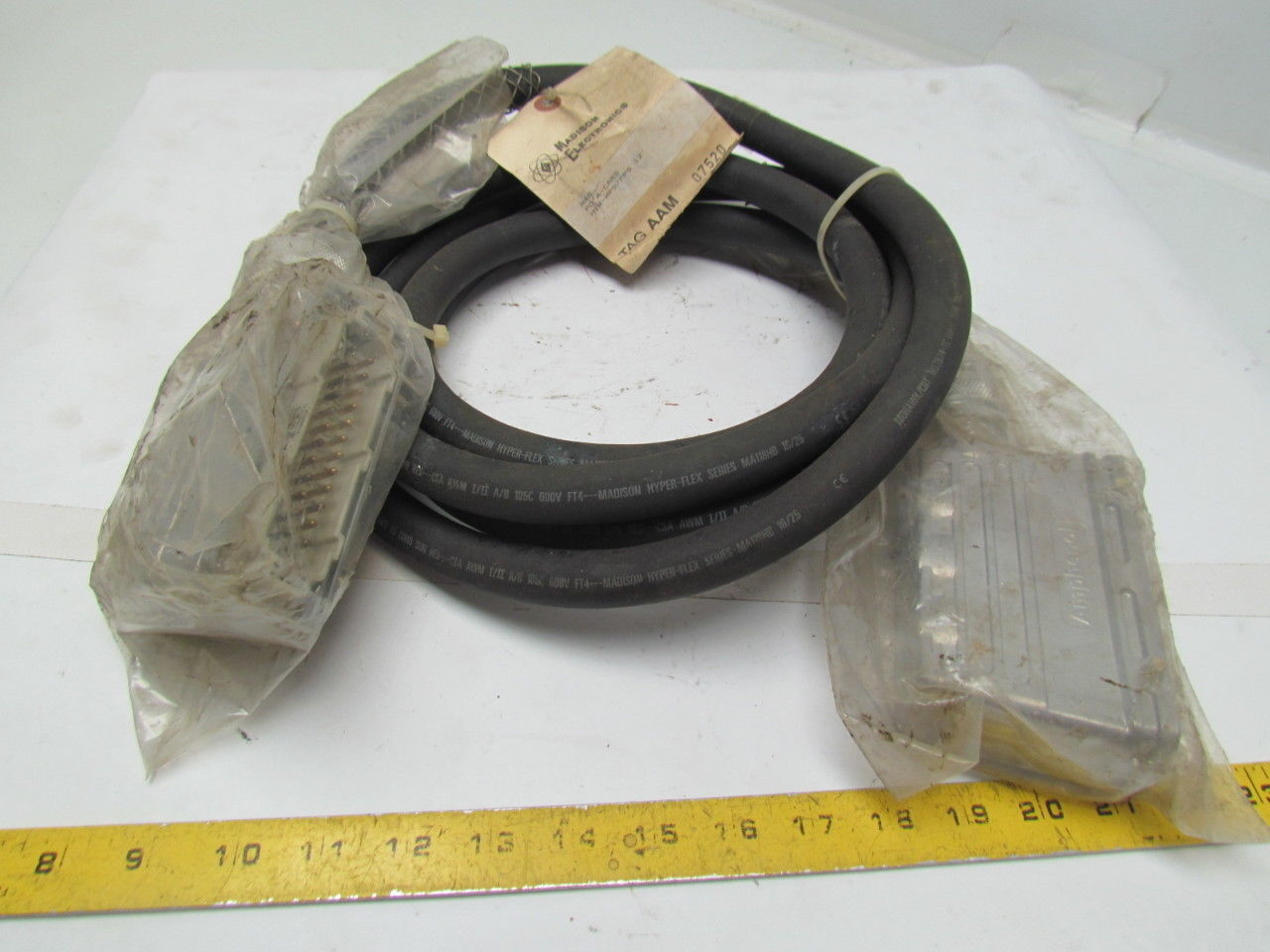 Amphenol-Sine H24-MPS/FPS 12Ft Length 24 Pin Connector Assembly Cable Network