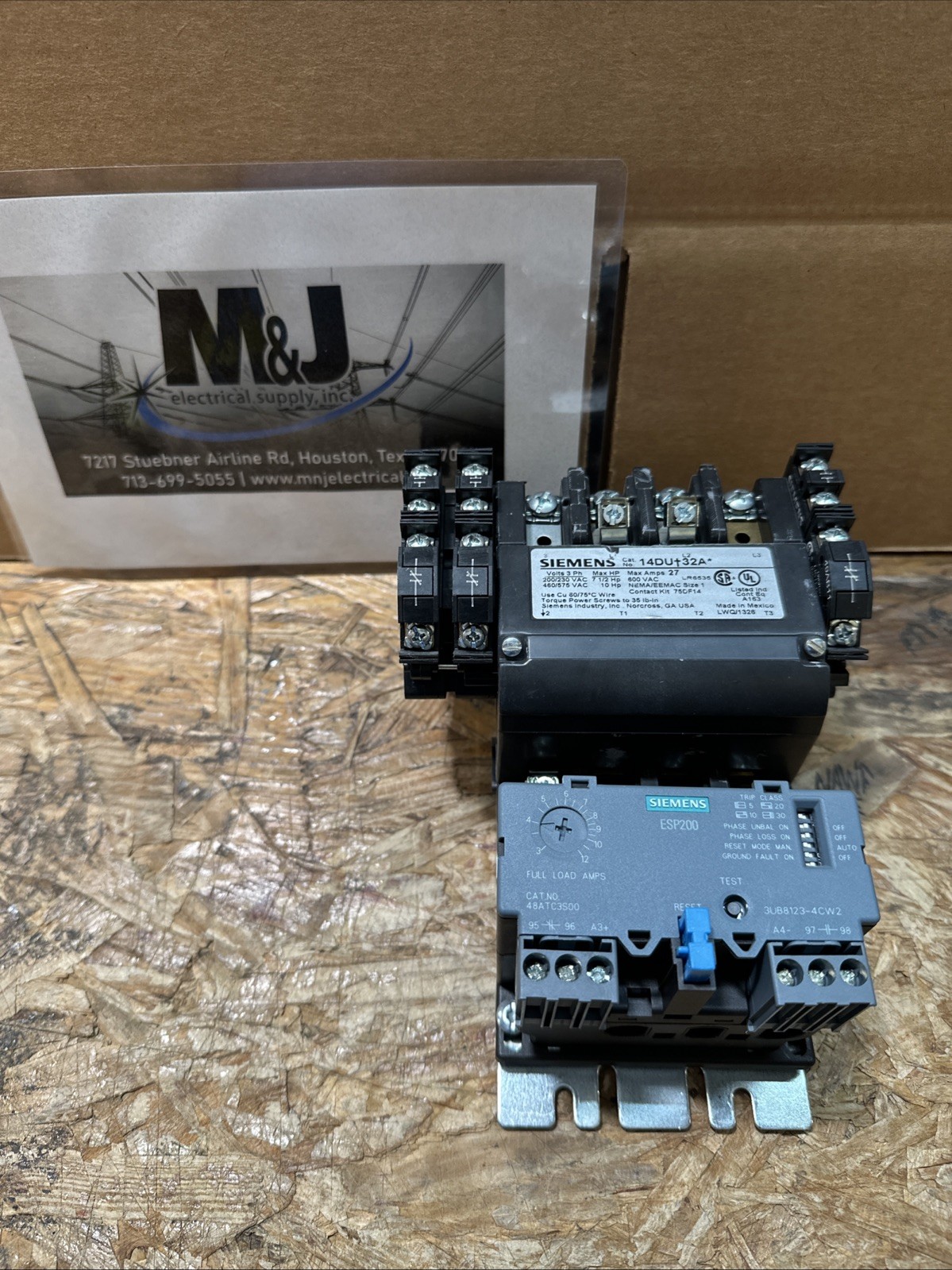 SIEMENS STARTER (USED) CAT: 14DUt32A, 600VAC 27AMP MAX