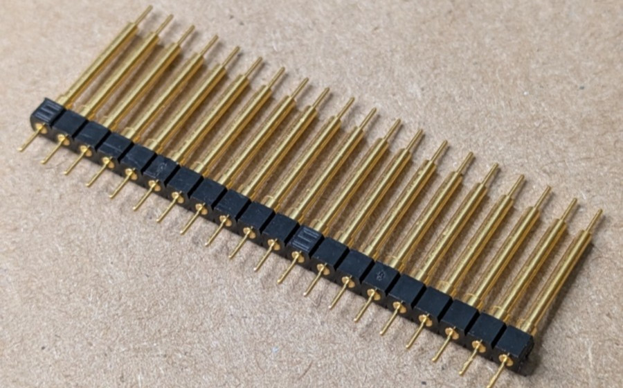 Samtec BBS-120-G-C 20-Pin 2.54mm Single Row Male Header Gold 0.100″ Lot of 19