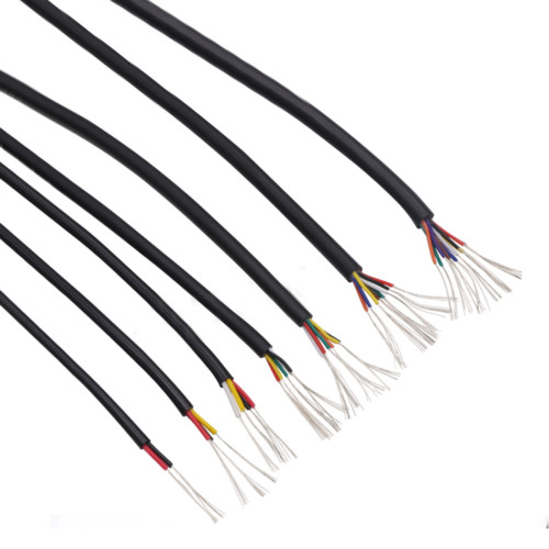 UL2464 28AWG Power Cord Soft Cable 2/3/4/5/6/8/10 Core Signal Control Wire Black
