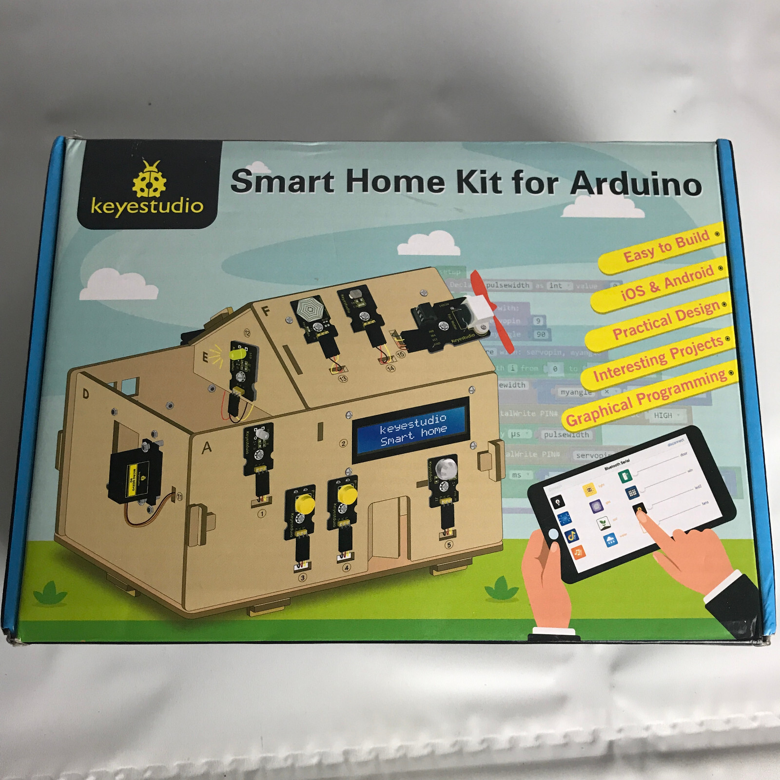 KEYESTUDIO Smart Home Starter Kit for Arduino for Uno R3, Electronics Home Au…