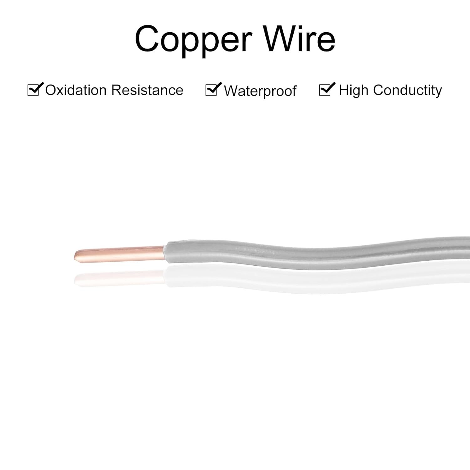 THHN Wire 14 AWG 10 Feet Electrical Wire Insulated Solid Copper Rated up to 600