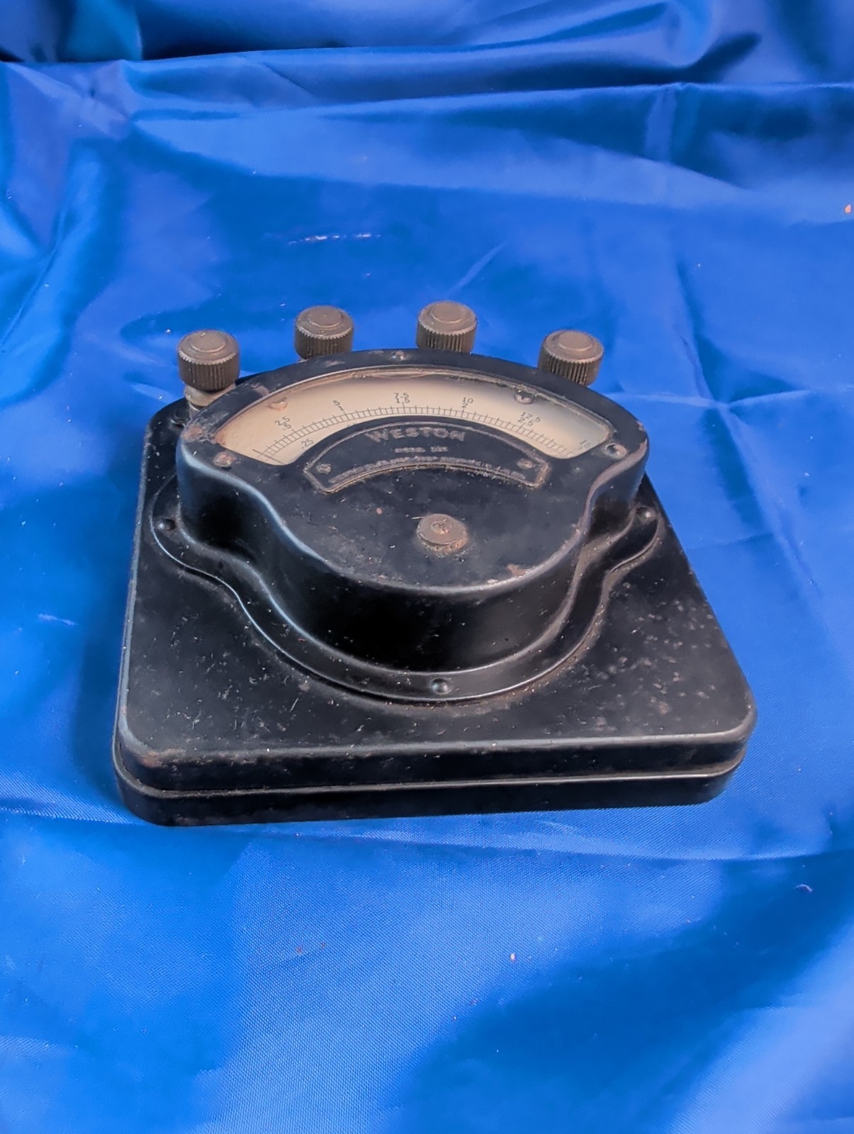 Weston Model 280 DC Amperes Amps Meter 0-.1, 0-1, 0-10 VDC Steam Punk