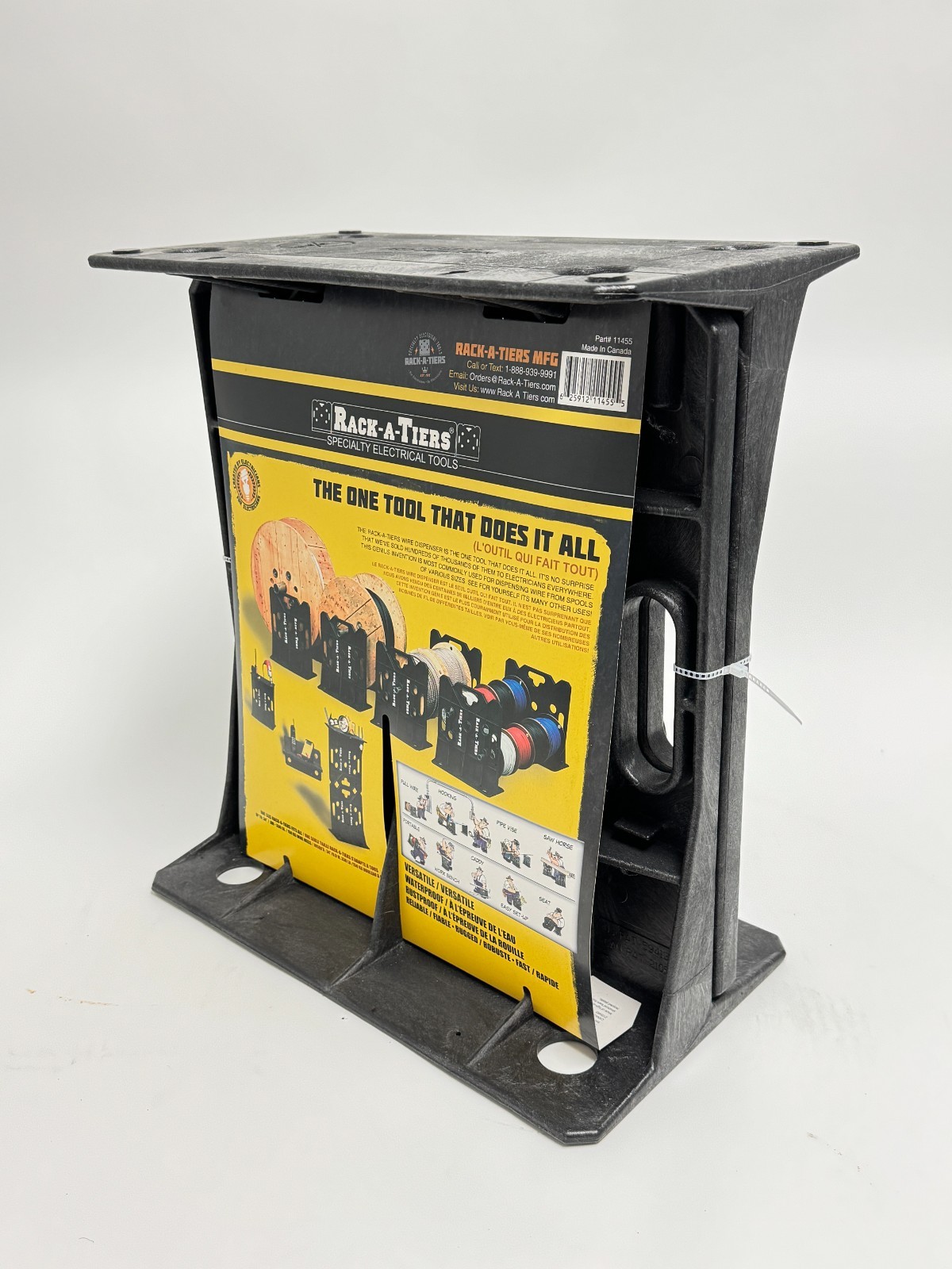 Rack-A-Tiers 11455 Electrician’s Wire Cable Dispensing Tool Rack Multi-Purpose